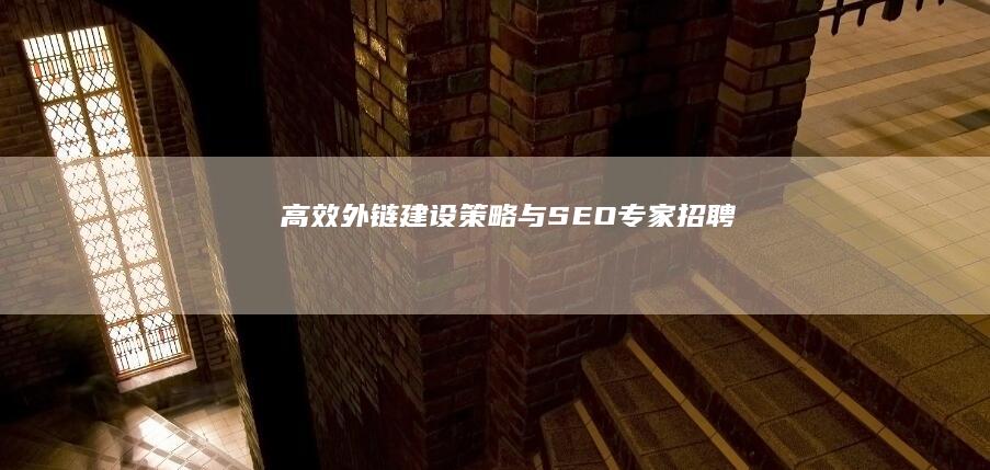 高效外链建设策略与SEO专家招聘